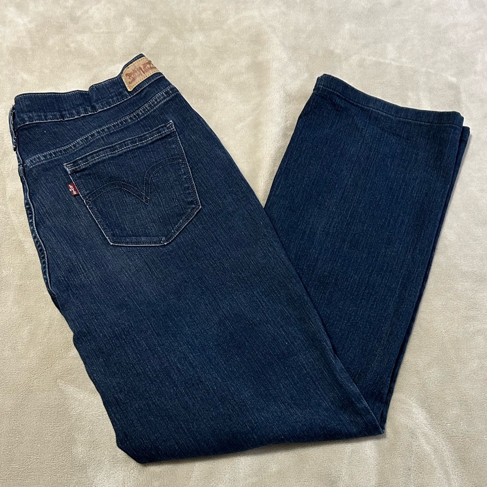 Levi's Women's Straight Leg Jeans — Dark Blue Denim